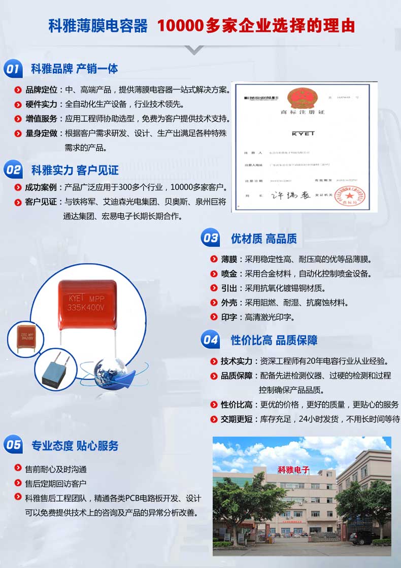 kaiyun官方网站CBB22薄膜电容优势